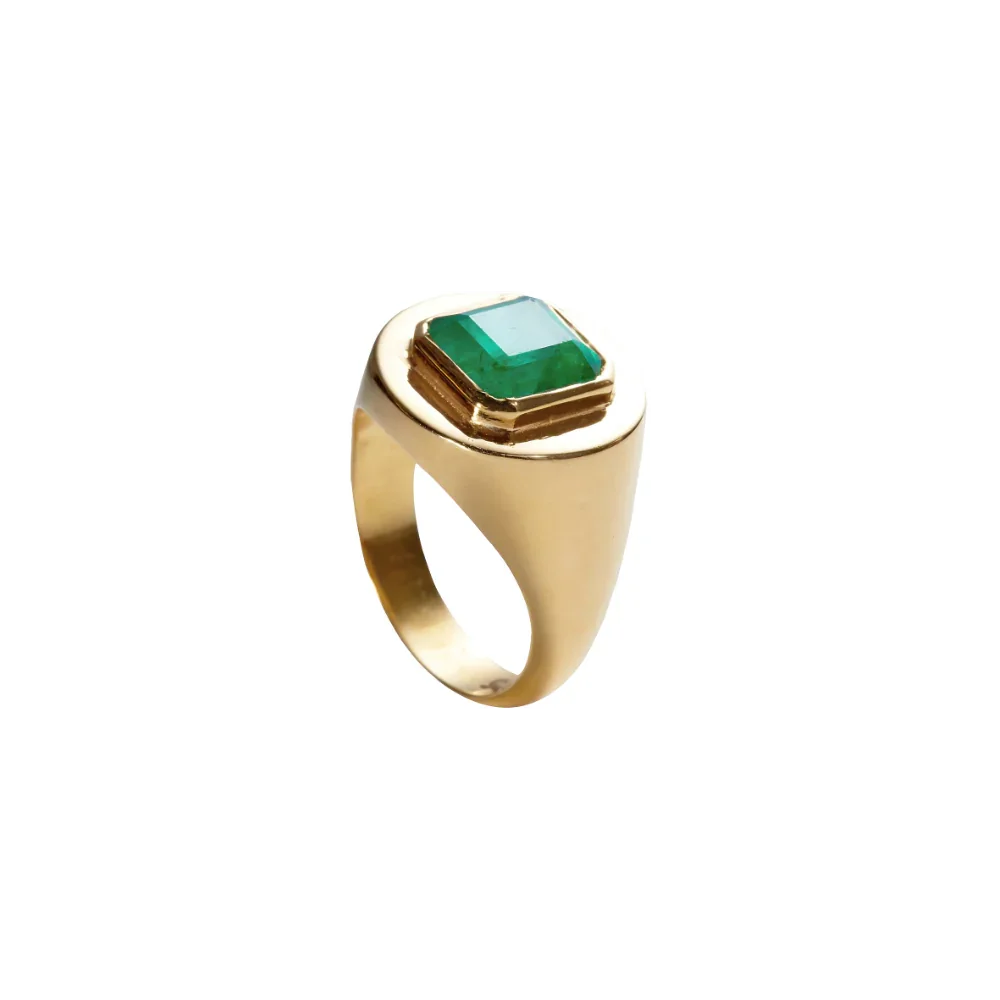 18k Gold Emerald Ring - Jivans