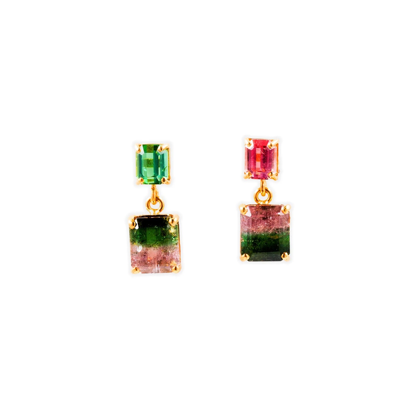 Bi Colour Tourmaline Earrings - Jivans