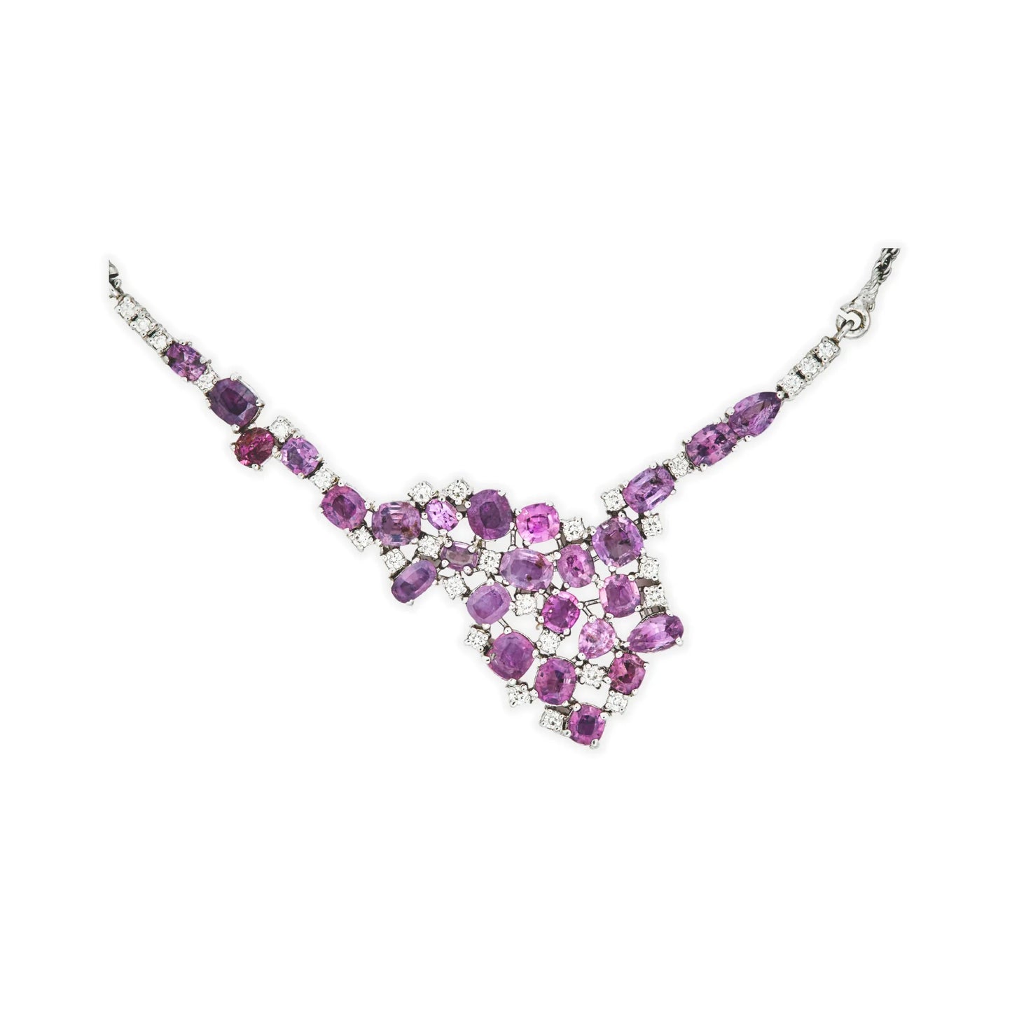 Pink Sapphire & Diamond Necklace - Jivans