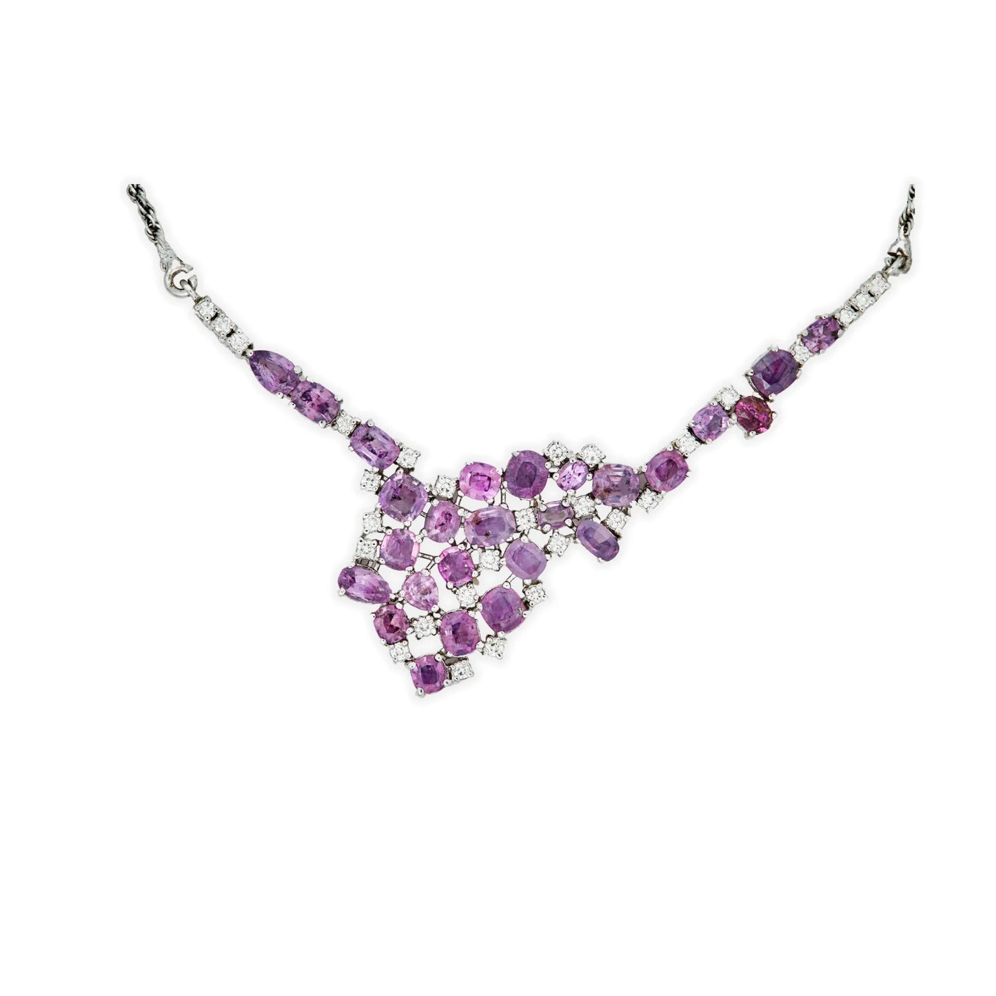 Pink Sapphire & Diamond Necklace - Jivans