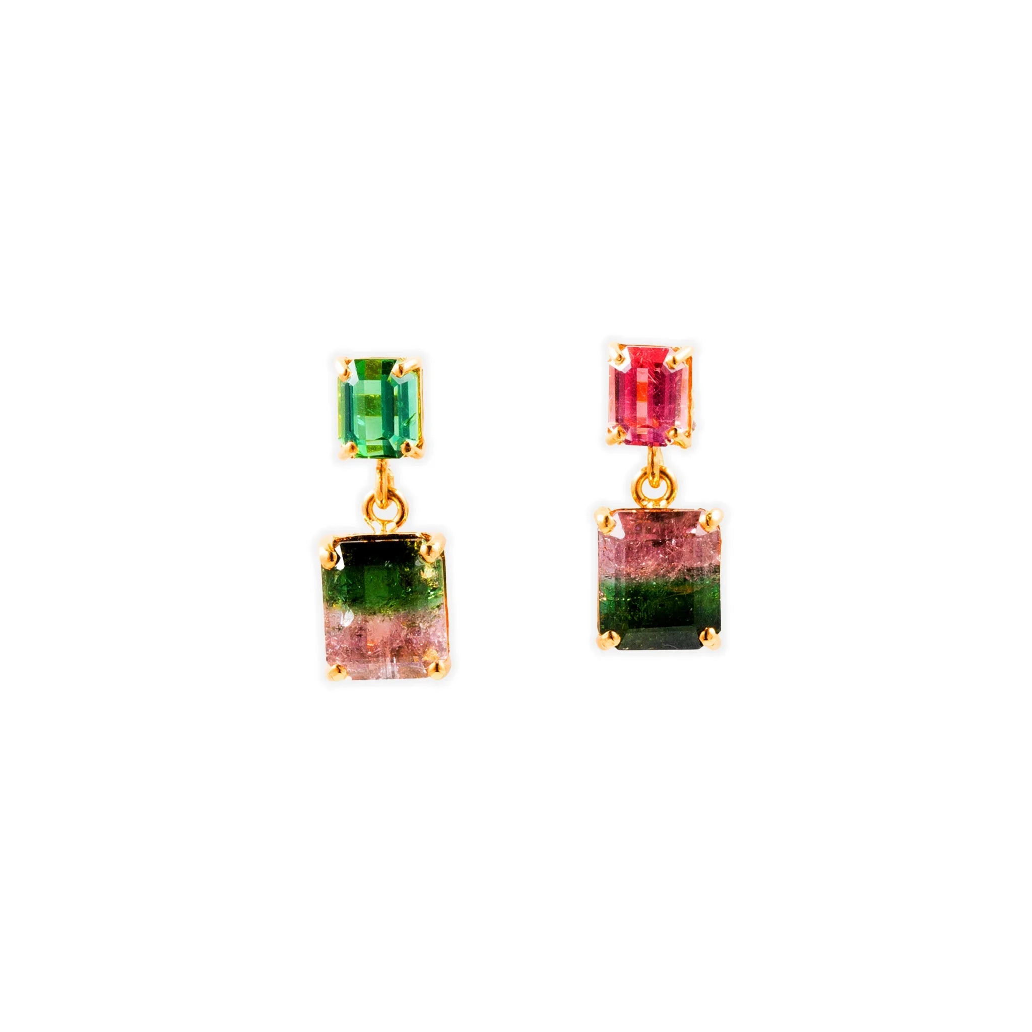 Bi Colour Tourmaline Earrings - Jivans