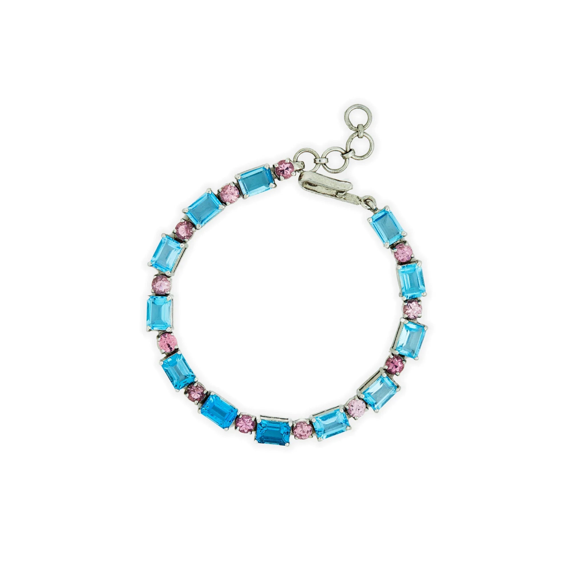 Blue Topaz & Pink Spinel Bracelet - Jivans