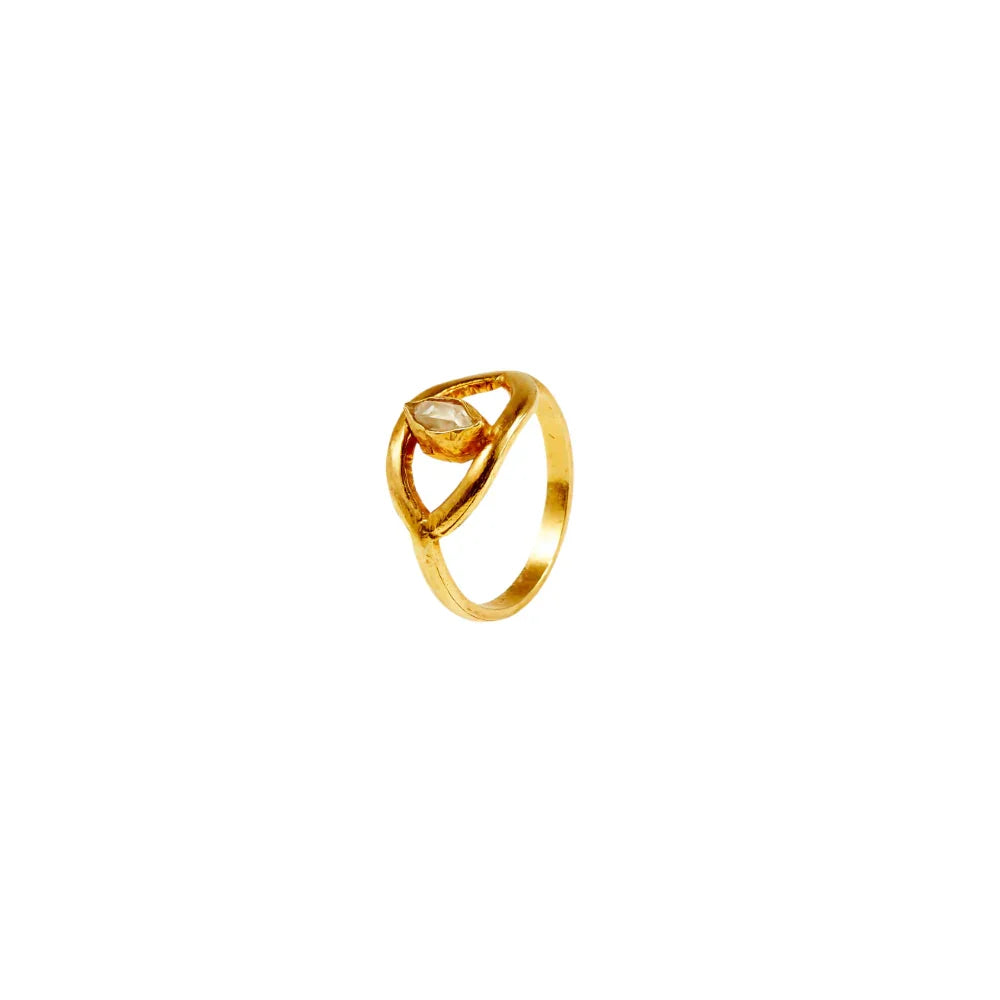 Evil Eye Ring with Herkimer Diamond - Jivans