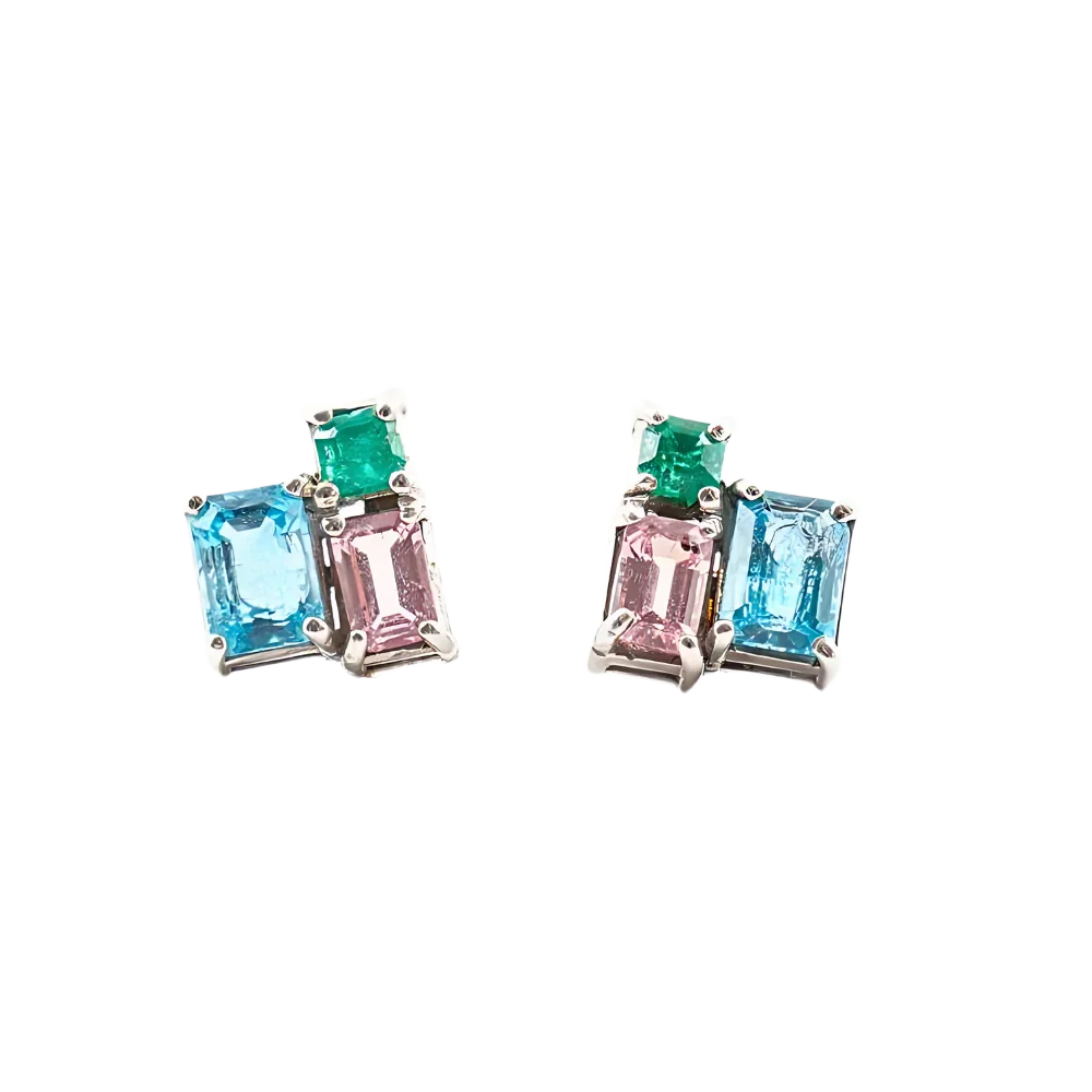 Emerald, Topaz & Spinel Studs - Jivans