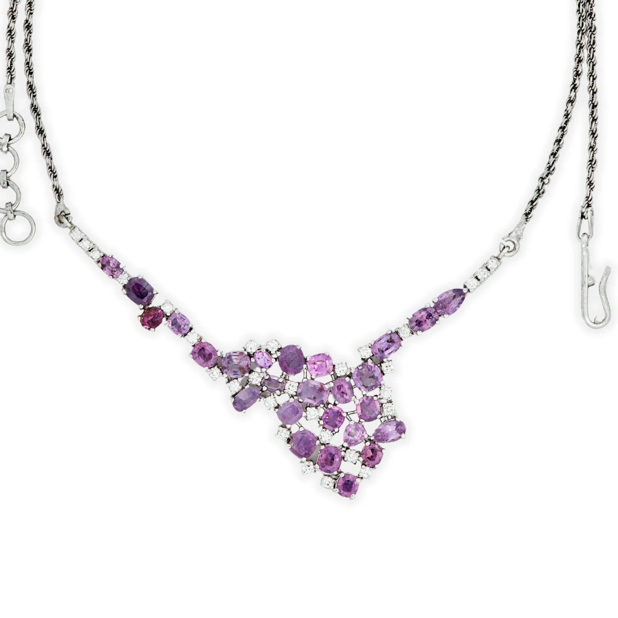 Pink Sapphire & Diamond Necklace - Jivans