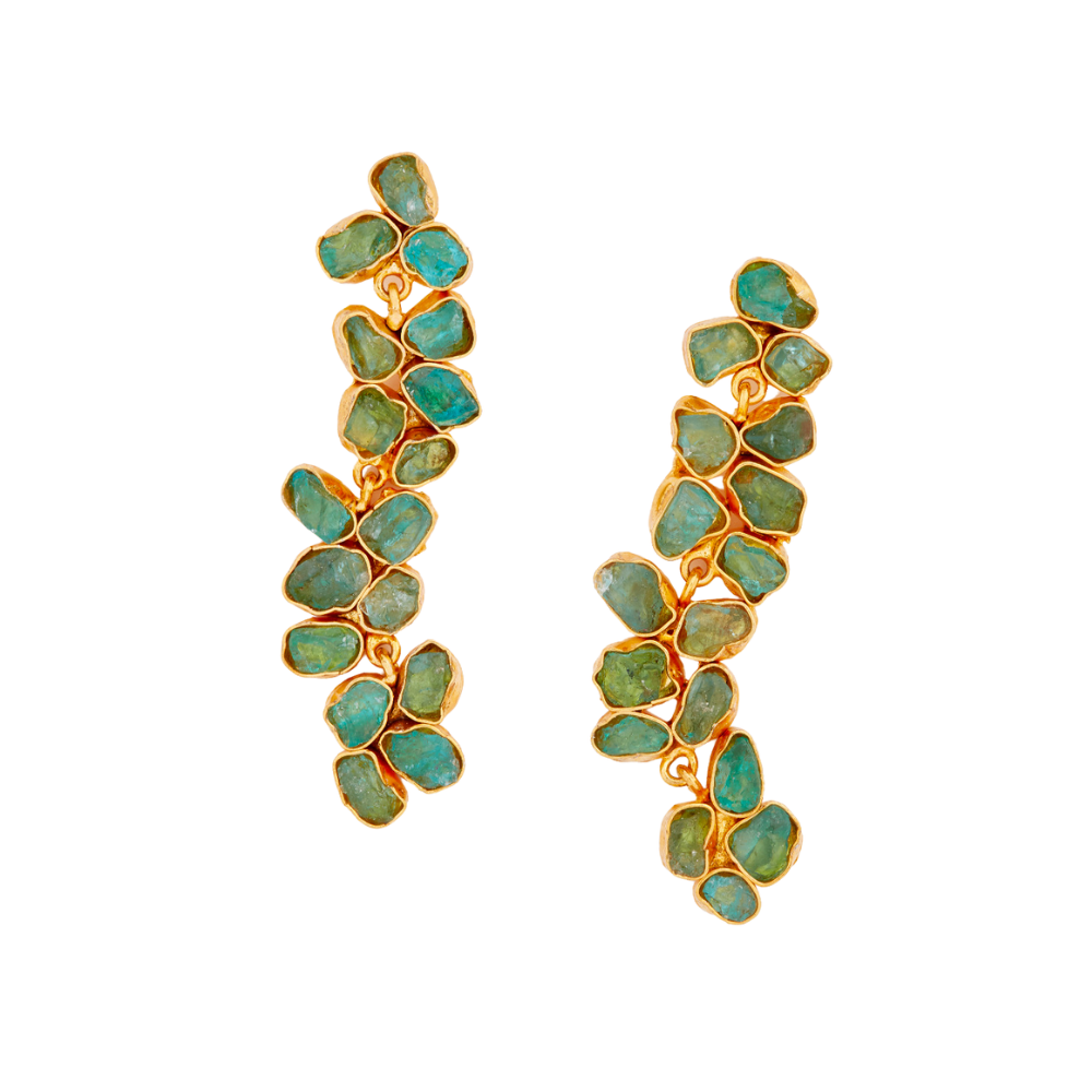 Raw Blue Apatite earrings - Jivans