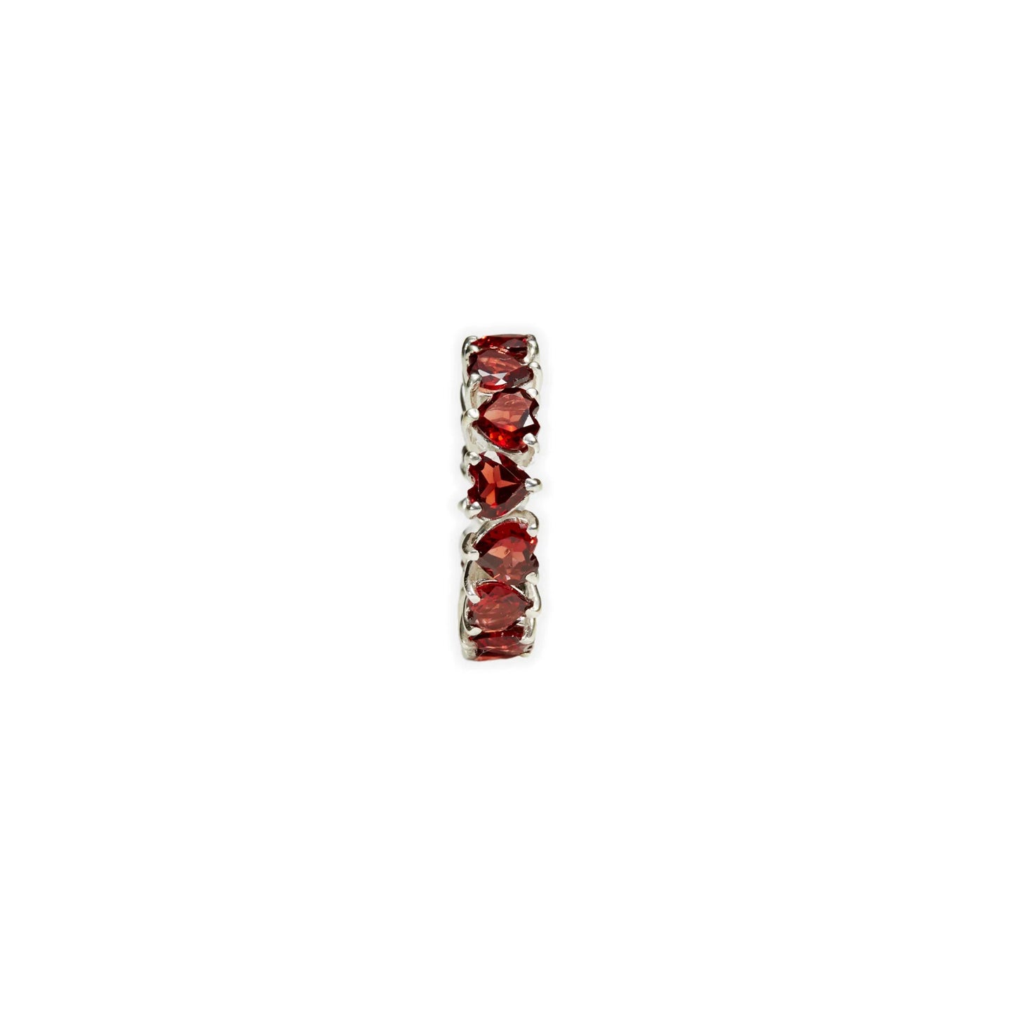 Red Garnet Silver Ring - Jivans