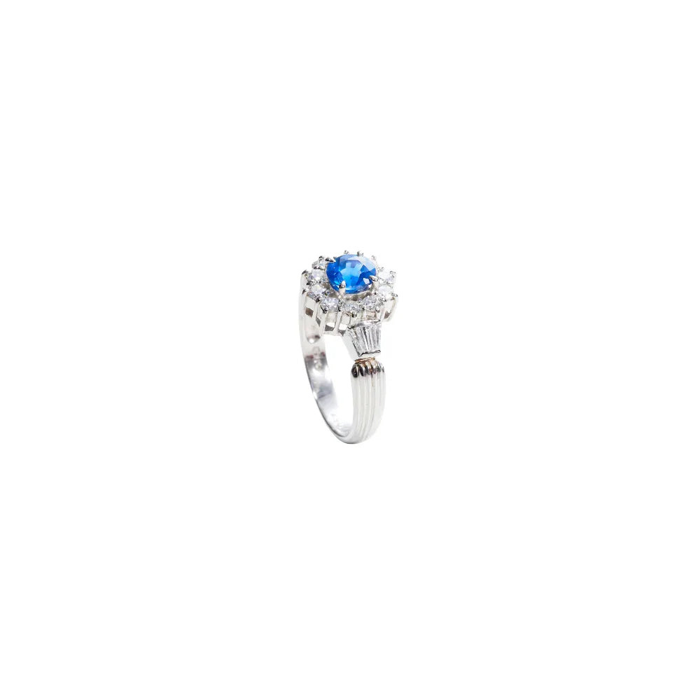 Sapphire & Diamond Ring in Platinum - Jivans
