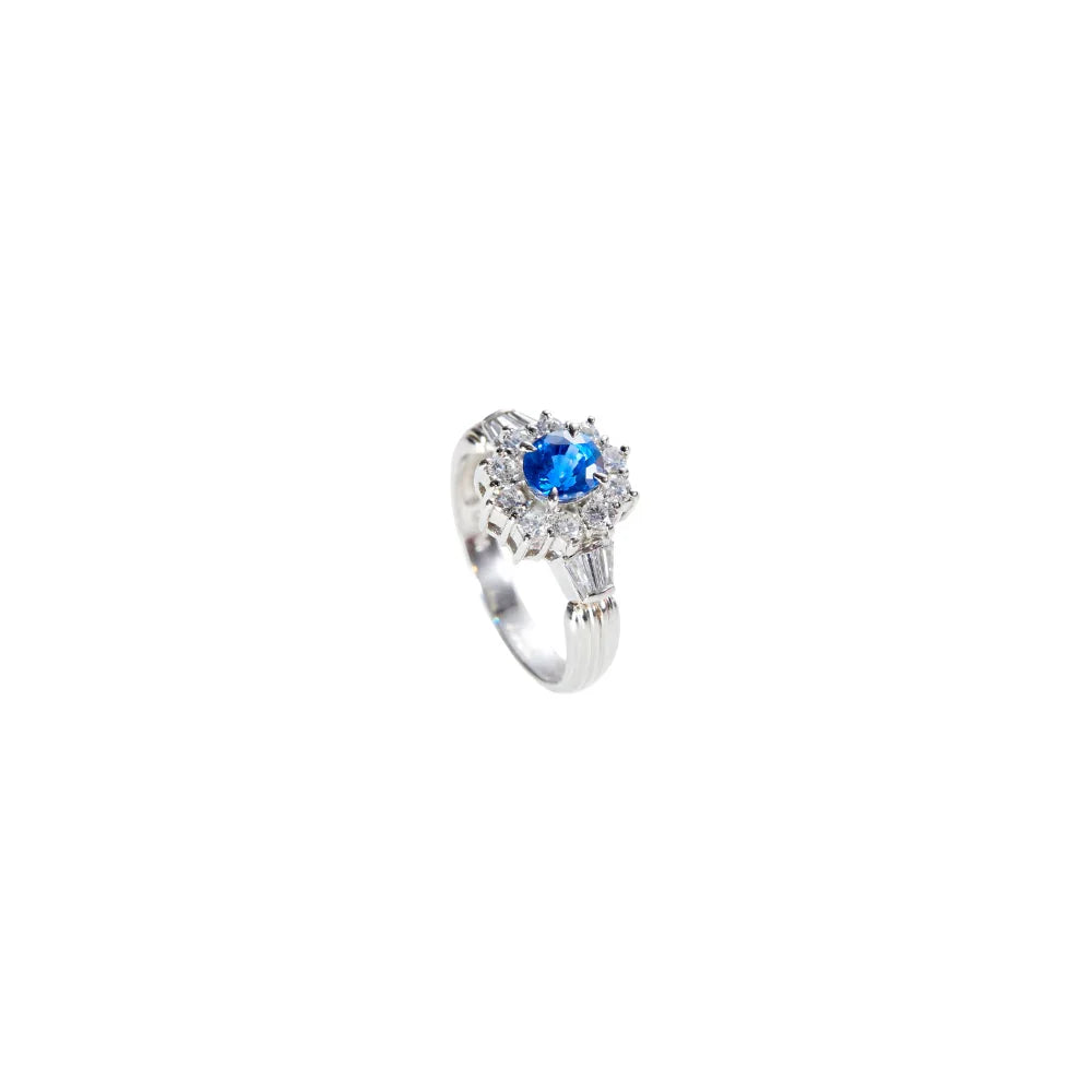 Sapphire & Diamond Ring in Platinum - Jivans