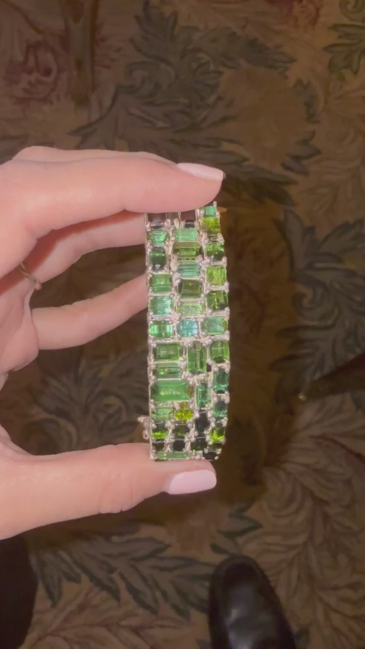 Green Tourmaline Bangle