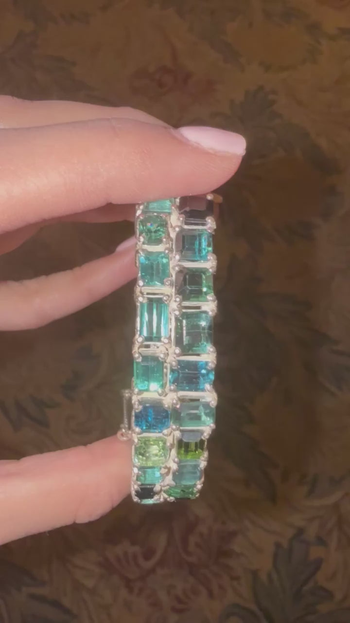 Blue Tourmaline Bangle