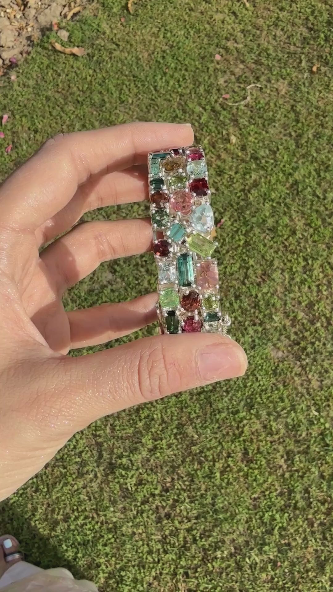 Multi Coloured Tourmaline Bracelet-1